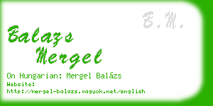 balazs mergel business card